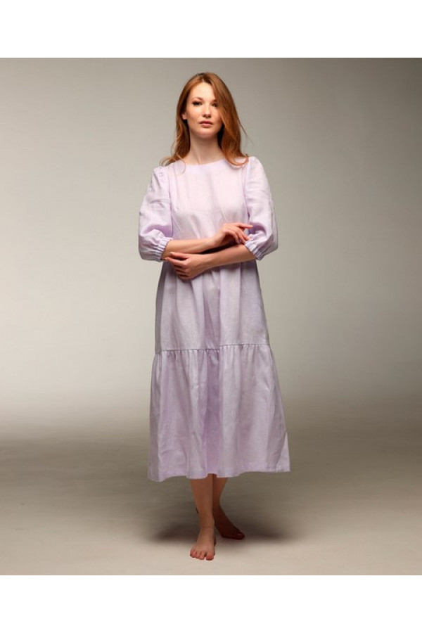 Сукня лляна лілова