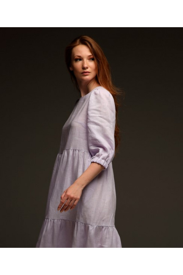 Сукня лляна лілова