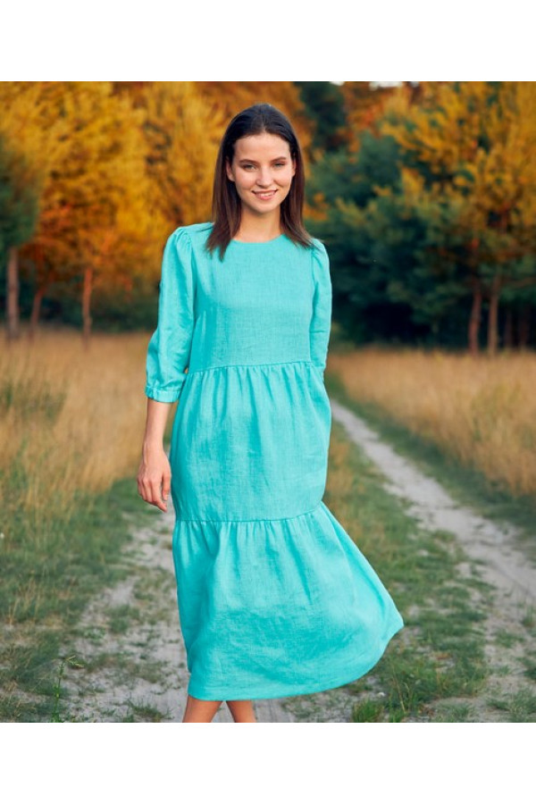 Сукня лляна ментолова