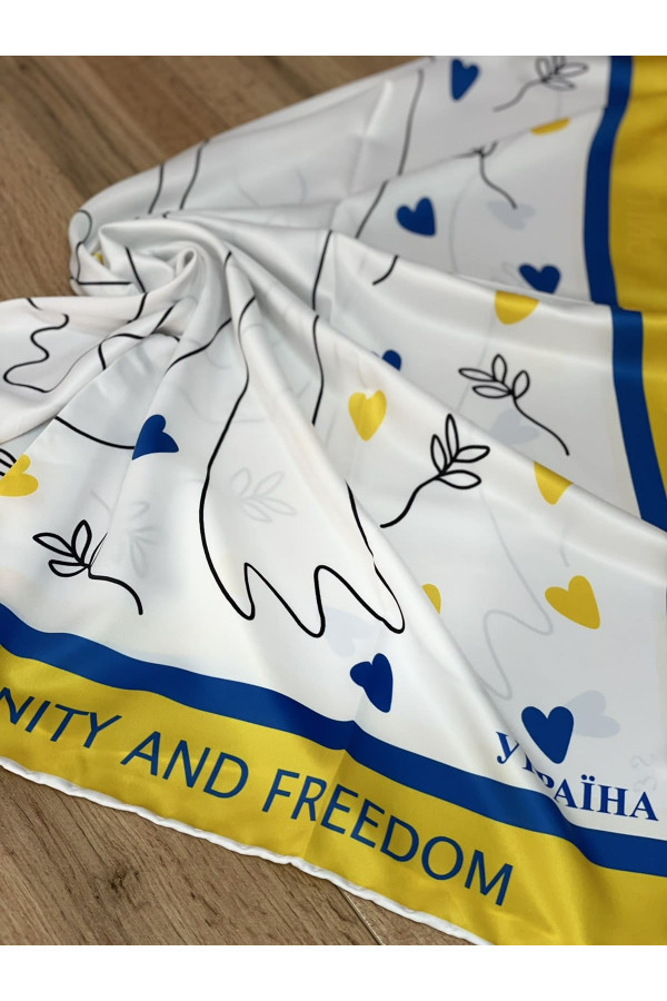 Патріотична шовкова хустина Freedom 90х90 см Патріотична шовкова хустина Freedom 90х90 см
