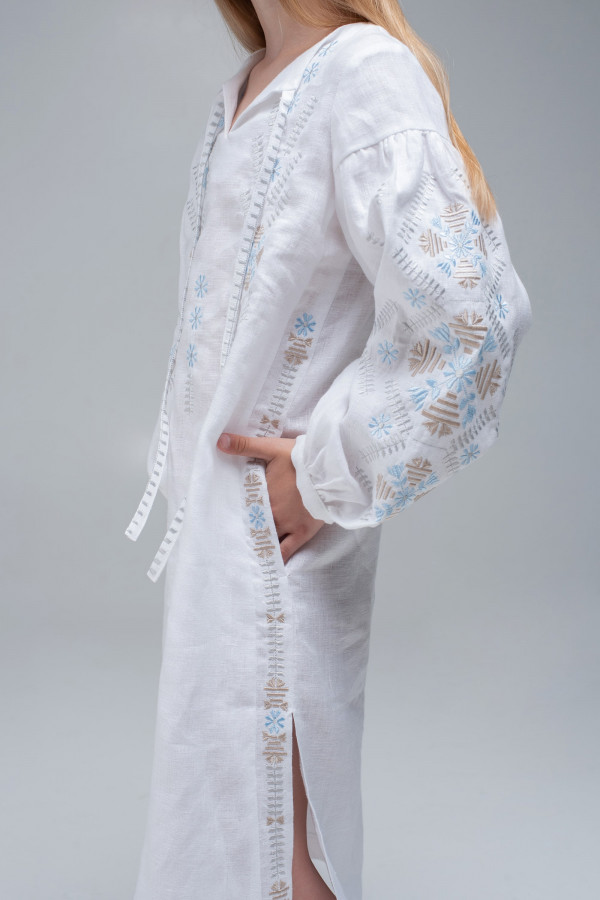 Вишита сукня White/Трійця