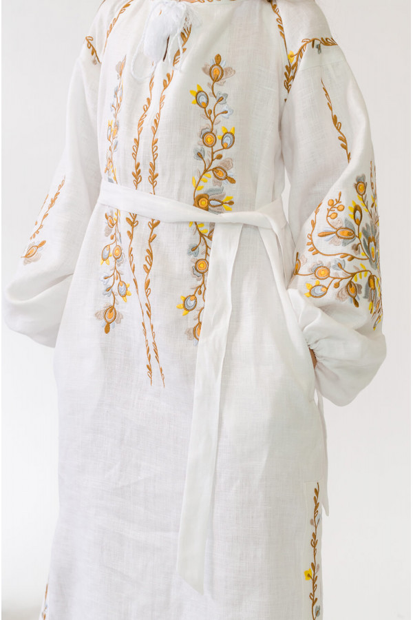 Вишита сукня для дівчинки White 5