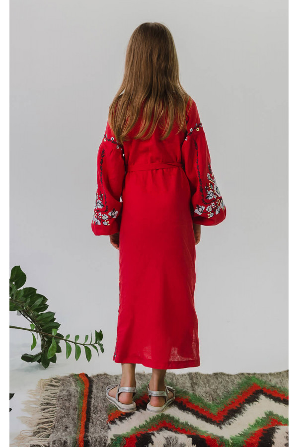 Вишита сукня для дівчинки Red