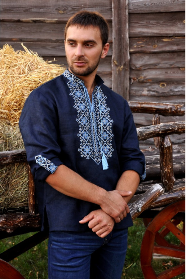 Вишиванка чоловіча синя
