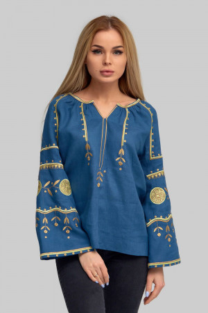 Жіноча вишиванка блуза Blue 2