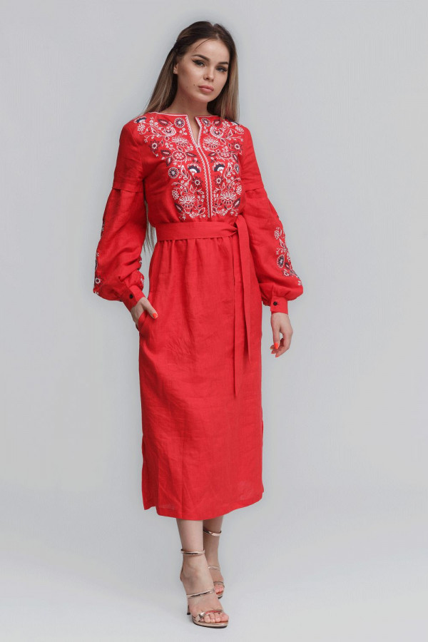Жіноча вишита сукня Red