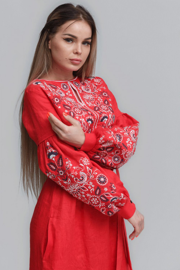 Жіноча вишита сукня Red