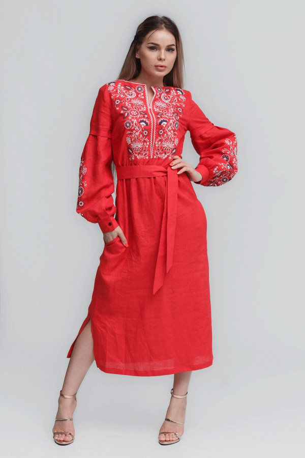Жіноча вишита сукня Red
