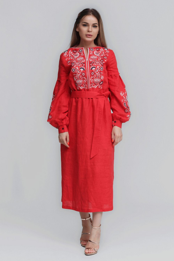 Жіноча вишита сукня Red