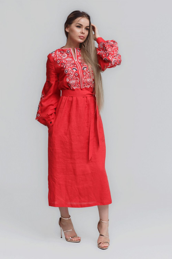 Жіноча вишита сукня Red