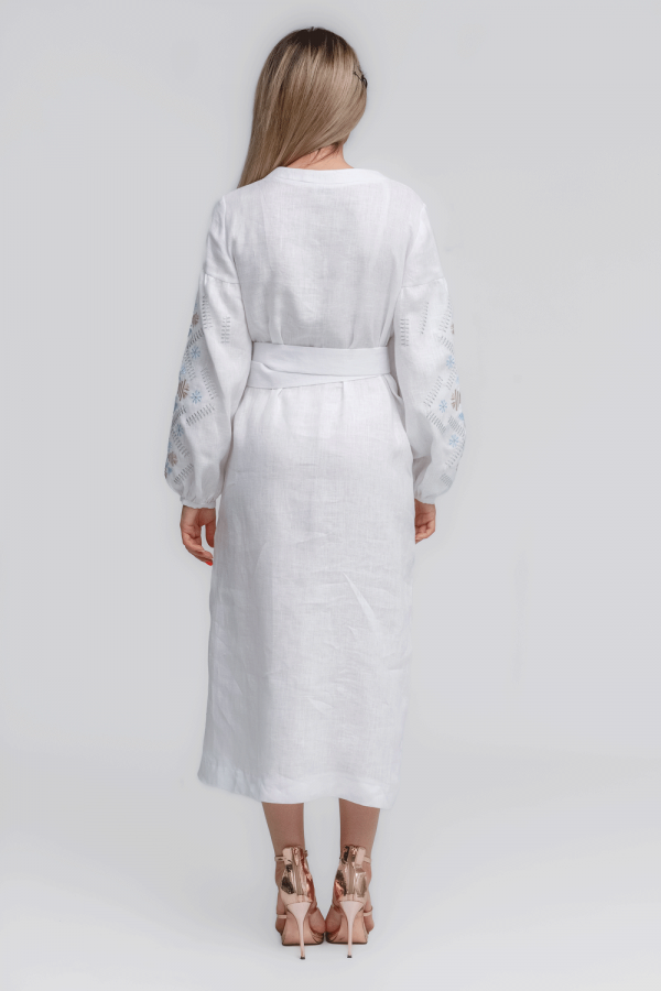 Жіноче вишите плаття White Трійця